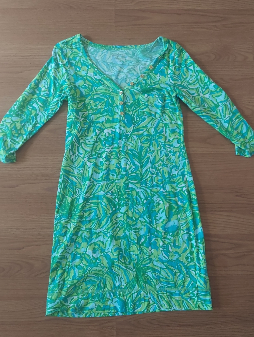 Lilly Pulitzer Women’s Palmetto Dress - Fresh Citrus Green Parrot - Size Small